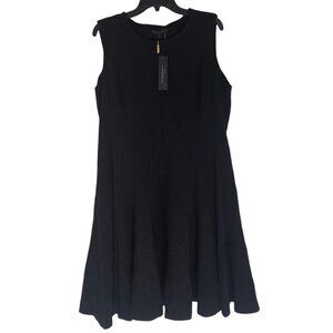 Donna Karan New York Black Sleeveless A-Line Dress Size 16